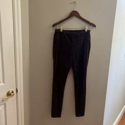 Hue Corduroy Ribbed Skinny Leggings Brown Medium